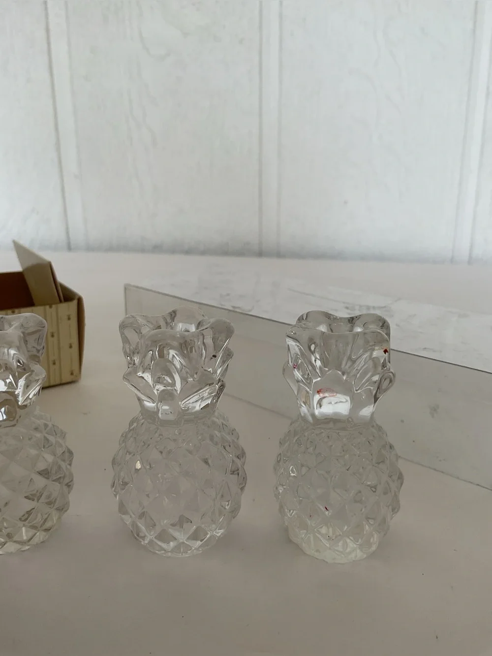 Williams Sonoma Tiny Tapers Pineapple Candle Holders Set of Four